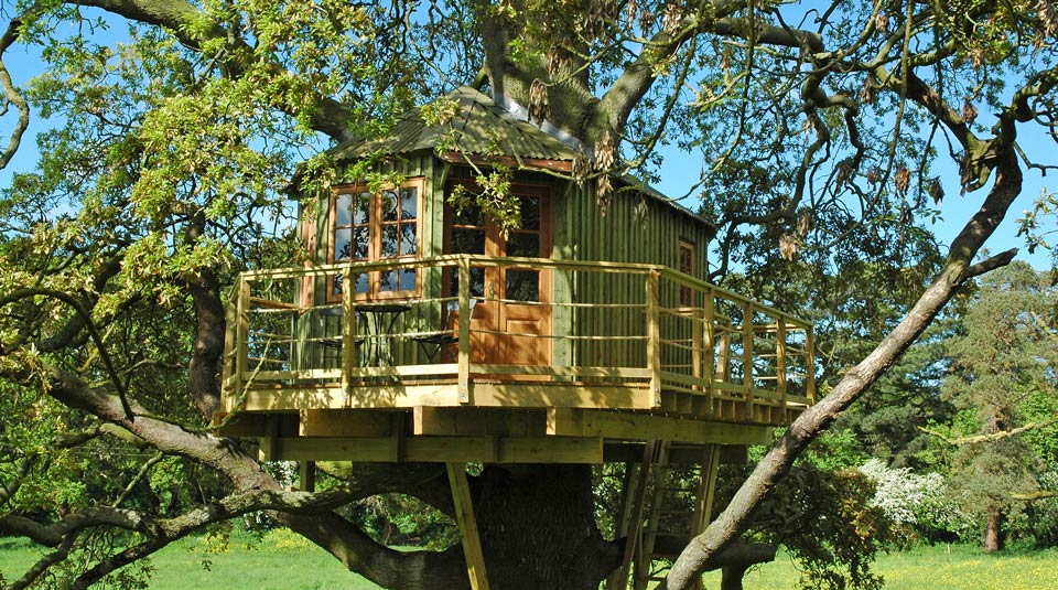 Bespoke off grid adult treehouse design in Ireland