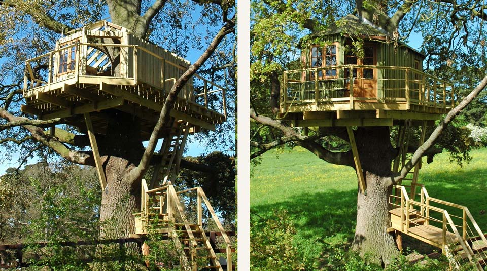 Irish bespoke adult treehouse in construction built